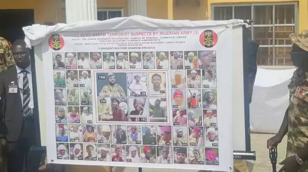 Military Unveils Photograph Of New 55 Wanted Boko Haram Terrorists